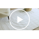 CURVY wit 11 Curves wasbaar vloerkleed, structuur, reliëf, pluche